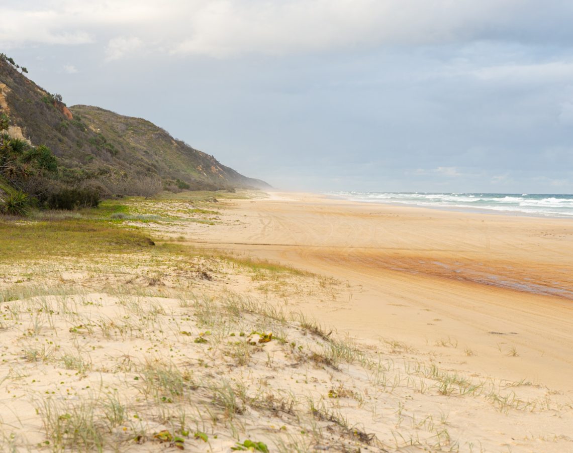 Scenic View of Seashore in Fraser Island.Landscape and Background Concept